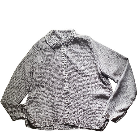 Carole Little Tops - 🎁Carole Little Textured Light Gray Blouse